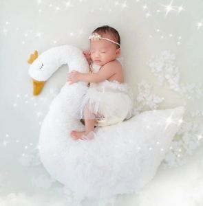 Djur nyfödd babyfotografering rekvisita plysch djurdocka posera kudde fotokudde foto studio fotografering matta