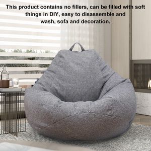 Large Bean Bag Chair Sofa Cover Comfortable Outdoor Lazy Seat Bag Couch Cover without Filler for Adults Kids Tatami Chairs Cover