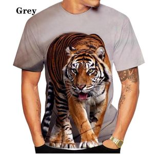 Herren 3D Fire Tiger Druck kurzärmelig T-Shirt Summer Heißer Stil Lose und bequem großer Männer 2023