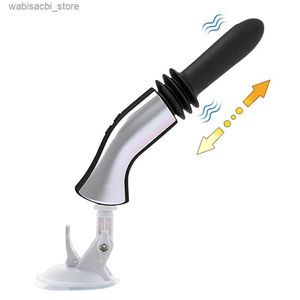 Andra hälsoskönhetsartiklar Automatisk telesikvibrator Kvinnlig man G SPOT Anal Vagina Machine med Sucker Dildo Massager Vuxen Toy 18 L49