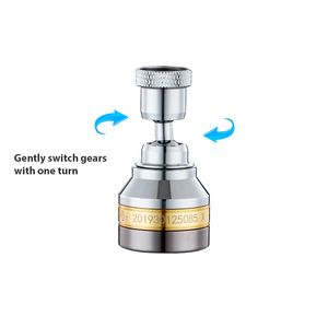 360 Rotate Copper Material Water Tap Bubbler Kitchen Faucet Nozzle Aerator Water Saving Filter Spout Connector Shower Head