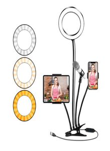 8quot Selfie Ring Studio Light مع حامل الهاتف الخلوي لجميع طرز iPhone و Android Live Streammakeup Big 20cm Flexi6384074