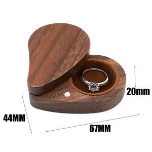 Wooden Jewelry Box Heart Shape Large Capacity Travel Storage Box Earring Ring Storage Ladies Gift Storage Gifts Bead Case