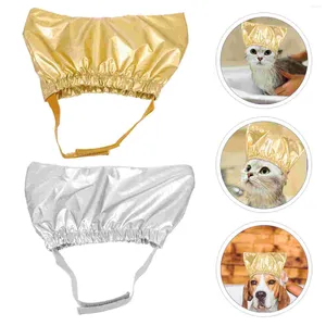 Dog Apparel 2 Pcs Pet Shower Cap Kitten Caps Household Bath Hats Supply Portable Supplies Accessory