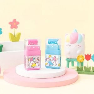 Eraser 20 pcs/lot Kawaii Unicorn Roller Eraser Cute Writing Drawing Rubber Pencil Erasers Stationery For Kids Gifts school suppies