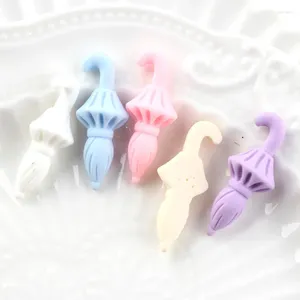 Dekoracyjne figurki 5pcs żywica Piękny mieszany parasol z płaskim kumplem kabochon kawaii biżuteria Making Akcesoria 12