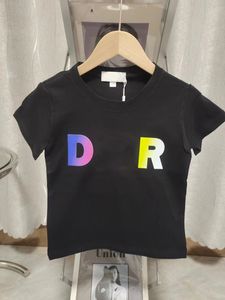 Baby T Shirt Kid Designer Kleidung Kinder kurzärmelige Sommer -Fasion 100% Baumwollmädchen Jungen Tee komfortable atmungsaktiv ohne Pilling Tops Luxusmarke 2 Stile