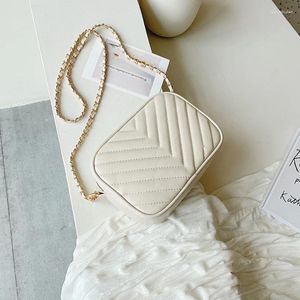 Umhängetaschen Frauen Cross Lod Bag weiche vegane Leder Diamantgitter Modemessenger Geldbeutel Luxusdesignerin weiße Ketten