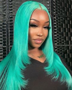 Зеленый 13x6 Прозрачный кружевный передний парик прямой парики для женщин 613 Цветные 13х4 кружевные передние светлые волосы