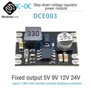 DC-DC Buck Converter DC 7V-100V till 5V 9V 12V 24V Steg-ner 3A Strömförsörjningsmodul Justerbar voltspänningsregulatorer DIY-kort