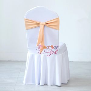 10 шт. Лоты толстых спандекс -стул Lycra Band Band Sward Chair Cover Sash for Event Party Chirstmas