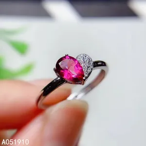 Anelli a grappolo Kjjeaxcmy Boutique Jewelry 925 Sterling in argento intarsato in cristallo rosa gemma gemma ad anello alla moda alla moda