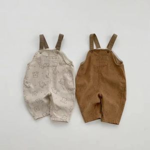 Hose Koodykids Baby Girls Jungen Cordhosen niedlicher Bär gedruckt Overalls Baby Jungen Kleidung Herbst Neue 2023