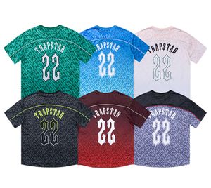 Designer Männer Sommer Trapstar T-Shirt Regenbogen Handtuch Stickerei Decoding Frauen T-Shirt Tees Black Round Neck T-Shirts5