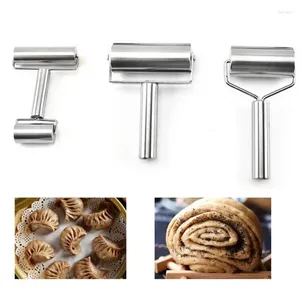 Baking Tools Kapmore 1pc Rolling Pin Creative Stainless Steel Scroll Wheel Dough Roller Pastry DIY Tool For Kitchen