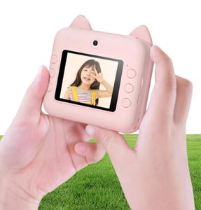 Цифровые камеры HD 1080p Термическая печать камера милая мультипликация детей мгновенное печатное рекордер Vlog Po Toy9562077