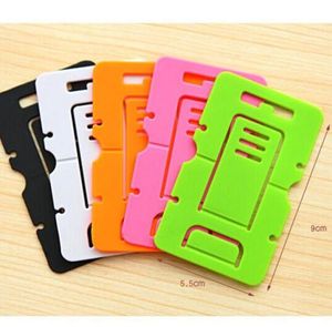 Phone Stand Portable Adjustable Mini Card Phone Holder For Iphone 6 Plus Mobile For Samsung S5 S6 edge Stand Support 500pcslot1461603