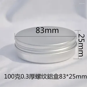 Storage Bottles 200 X100ml Silver Aluminum Tins With Screw Top Round Refillable Cosmetic Metal Tin Sample Containers Packaging Box