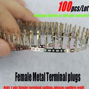 50/100pcs DIY Toy Drone Male Male feminino Conector de ouro Terminal de metal para jr Futaba Servo Plug Clip carregador de bateria de bateria