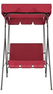 Terrace Swing Chair 2 Pieces Set Universal Garden Chair Dammtät 3Seater Outdoor Cover Red6880281