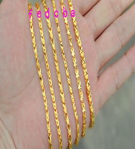 24K Real Gold Plated Gold Color Bracelet Tamanho de 175cm de moda para mulheres jóias whole4041406