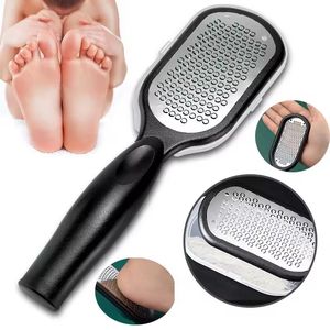 Foot File Callus Remover Foot Scrubber för knäckt klack och fotdöd hud med skyddslocket bästa fotvård pedikyr rostfritt stål ytverktyg för att ta bort hård hud