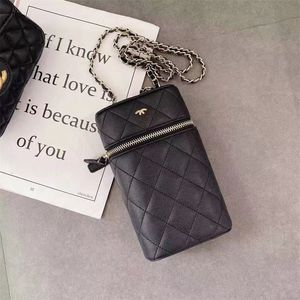 Designer Diamond Purse Classic Luxury solid color printed letters large capacity pure diagonal chain multi-card wallet
