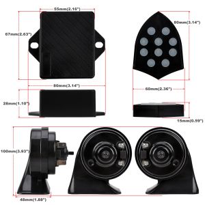 Universal 12V Elektronisches Horn 10 Sound Musical Controller Reglerin Monitor Snail Trompeten Elektrische Siren -Automobilzubehör