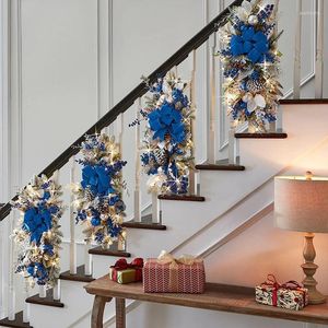 Decorative Flowers Hanging Stairs Garland Wall Home Decor Artificial Christmas Decorations For