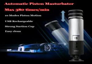 Auto Male Masturbators Leten Kolv Infällbar Masturbation Cup Uppladdningsbara händer Masturbatory Machine Sex Toys for Man S17418129