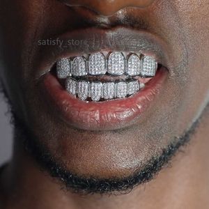 Хип -хоп зубы Grillz устанавливают верхнее дно золотые серебряные брекеты модные украшения панк косплей Хэллоуин вечеринка Зубные грили подарки