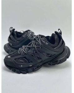 Kvinnor Mens Designer Casual Shoe Track LED Sneaker Light Grey Blue Gomma Leather Black Pink Trainer Nylon Printed Platform