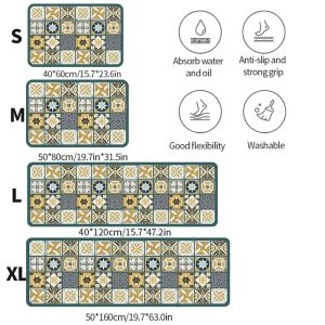 Mata podłogowa kuchenna Drukowana kuchnia Długie dywan chłonny w kuchni Dywan w łazience wejście do formy do suszonej maty dywan tapis