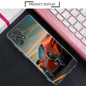 Male Men Brand SUV Sports Cars Clear Case For Samsung Galaxy A52 5G A53 A72 A54 A73 A51 A33 A32 A13 A22 A23 A71 Soft Phone Cover