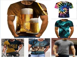 Herren Fitness T -Shirt 2021 Sommerdruckgrafik -T -Shirts mit atmungsaktivem Men039s 3D Tops HipHop Street Tees Plus Siz2265888