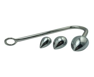 Маленькая средняя большая шаровая головка для выбора металлического анального крюкового заглушки Dilator Dilator Alluminum Alloy Alloy Massage Massager Sex Toy для мужчин Y18929771419