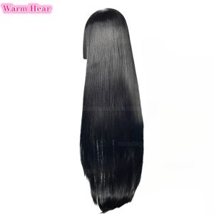 Высококачественный 100 -см длиной боа Hancock Cosplay Wig Boa Hancock парики черные парики с серьгами -париками Halloween Party Wigs + парики парика + парик