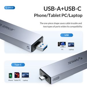 Orico Aluminum 2 в 1 USB A Type-C Двойной интерфейс M.2 SSD Support M2 nvme m Ключ SATA ngff MB Ключ SSD Инструмент жесткого диска бесплатно