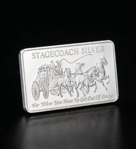 5st Non Magnetic One Oz Real Silver Plated Northwest nummer ett Bullion Bar Coin 50 x 28 mm Vakuumplastpaket3843123