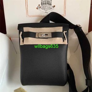 Läderväskor KY Luxury Handbag Custom Family's New Chest Bag Pure Handmade Wax Thread One Shoulder Crossbody Bag Unisex Togo Leather Have Logo Hbed