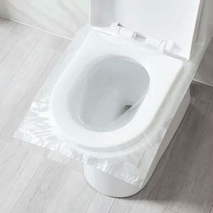 50Pcs/Set Toilet Seat Cover Disposable Waterproof Convenient to Replace Plastic Non-slip Toilet Seat Pad Bathroom Accessiories