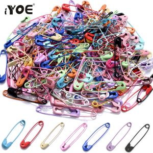 IYOE 30pcs 6x30mmマルチカラーブローチピン金属安全ベースピンジュエリーのためのブローチの調査結果diy sewingアクセサリー