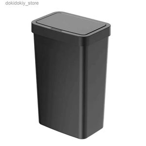 Lixeiras de resíduos 13.2 Allon Trash Can Plastic Motion Sensor Kitchen Trash Can Black Cleanin Tools L49