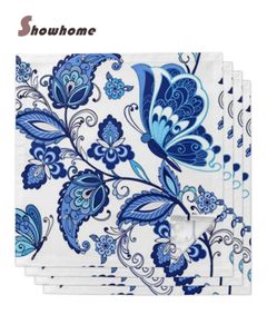 Paisley mönster vintage blommor bord servetter tyg set näsduk bröllop fest placemat födelsedag bankett te servetter