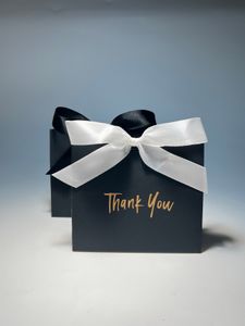 Eleganti scatole regalo nere con nastro, grazie Candy Box e mini borsa regalo regalo versatile per ogni occasione