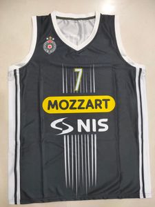 Ny säsong #7 Punter Partizan #6 Obradovic #2leday Belgrad Basketball Jersey kan anpassas med valfritt namn och nummer