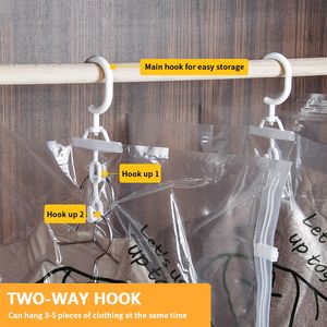 Closet Hanging Vacuum Storage Bags for Clothes,Space Saver Bags Seal Storage Clothing Bags for Closet Organizer Compressed Bag