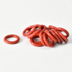 50-200pcs silicone o anel de anel arruela Red VMQ O-ring para encanamento Juntas de petróleo resistente a óleo de alta temperatura Kit de sortimento