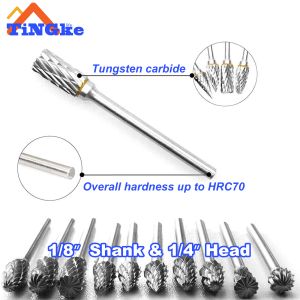 Tungsten Carbide Milling Cutter Rotary Tool Burr Double Diamond Cut Electric Grinding Polishing Metal Carving Woodwork Drill