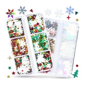 Holographische Schneeflocken -Pailletten für Silikonformfüllungsmaterial Winter Weihnachts -Epoxidharz -Handwerk Schmuckzubehör machen Accessoires